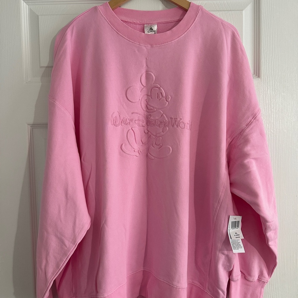 Walt Disney World Pink Crewneck sz XL NWT